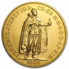 Золотая монета Венгрии 100 крон Франц Иосиф I 1908