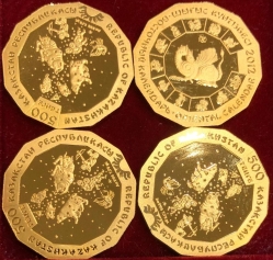 Золотая монета "Лунный календарь" (Казахстан), 500 тенге